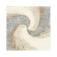 thumbnail image 3 of Unique Loom Soft Touch Shag Collection Area Rug - Selin (4' 1" Square Khaki/Ivory), 3 of 7