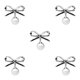 thumbnail image 3 of sweethay Broche de perlas con lazo, alfileres de solapa elegantes, Clips para suéter de vestido de diamantes de imitación antivaciados, Type2 NO2, 3 of 6
