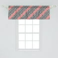 thumbnail image 2 of Ambesonne Abstract Window Valance, Modern Diagonal Stripes, 54" X 18", Vermilion Charcoal Grey, 2 of 3