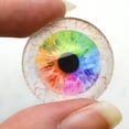 thumbnail image 5 of Rainbow Human Inspired Glass Eyes with Whites, 5 of 9