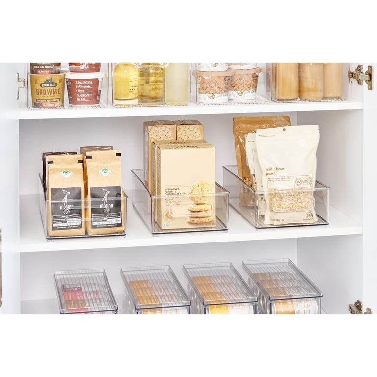 iDesign, 3 Pack Clear Storage Bins for Refrigerator, Freezer, and