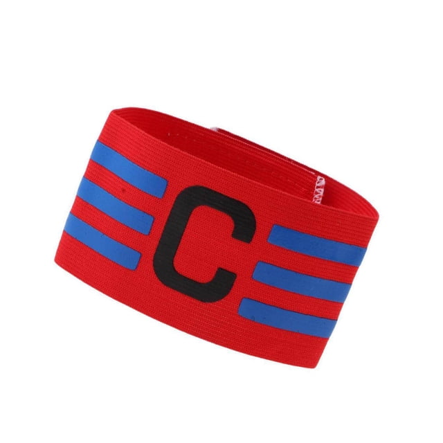 kurtrusly Football Soccer Sports Arm Adjustable Bands Captain Armband #2 red