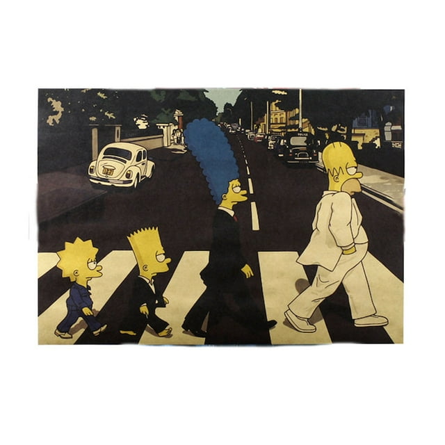 Póster mural con diseño de anime de Los Simpson, 51 x 35,5 cm