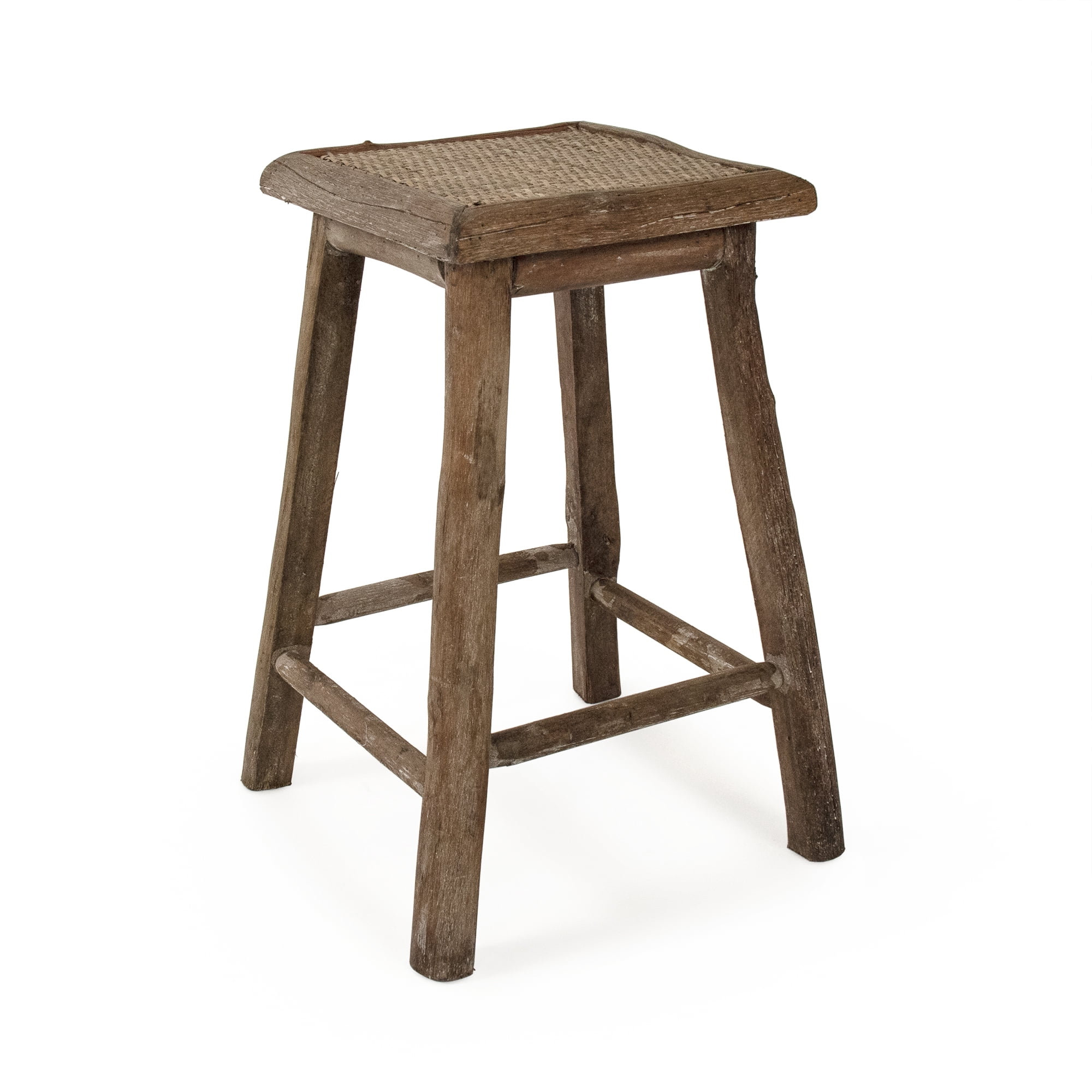 Espresso Rattan Stool