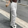 thumbnail image 2 of Lovskoo Cargo Pants for Women High Waisted Casual Pants Baggy Stretchy Wide Leg Streetwear with 6 Pockets White S, 2 of 6