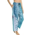 thumbnail image 2 of Disketp Waves And Boats On The Beach Print Women'S Comfy Pajama Pants Casual Drawstring Palazzo Lounge Wide Leg Pants, 2 of 9