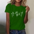 thumbnail image 2 of Tops de Ajuste Suelto para las Mujeres Sudadera Casual Impresa Manga Corta Cuello Redondo Superior, Poliéster, 2 of 7