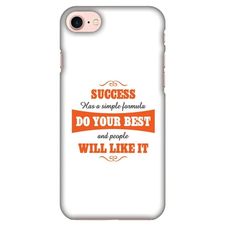 iPhone 7 Case, iPhone 7 Case - Success Do Your Best,Hard Plastic Back Cover, Slim Profile Cute Printed Designer Snap on Case with Screen Cleaning