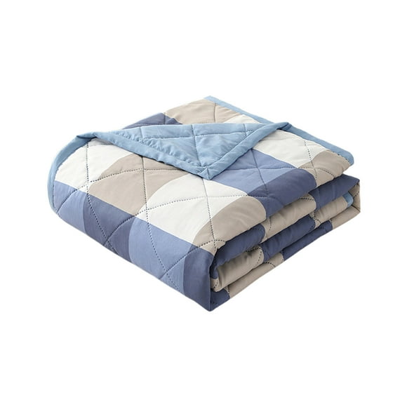 Lightweight Summer Comforter, Naked Sleeping Skin-Friendly Washed Cotton Refrigerated Comforter Summer Thin Comforter