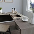 thumbnail image 4 of Pemberly Row Engineered Wood L-Desk in Silver Sycamore / Gray, 4 of 8