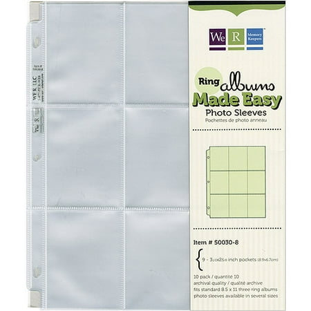 We R Memory Keepers WR50030 Ring Photo Sleeve Protectors 8. 5 x 11 Inch