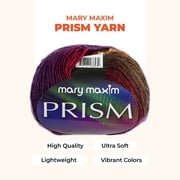 Mary Maxim Prism Yarn, Soft Acrylic DK Variegated Yarn 3.5 oz Skein 290 Yards, Sunset