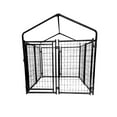 thumbnail image 4 of ALEKO Dog Kennel 5 x 5 x 3 ft Chain Link Pet Exercise Play Pen Fence with Roof, 4 of 10