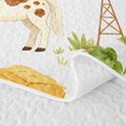 thumbnail image 5 of Manfei Watercolor Farm Bed Spread Queen, Rustic Cow Animal Queen Coverlet Set, White, 3 Pieces, 1 Quilt and 2 Pillowcases, 5 of 7