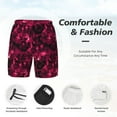 thumbnail image 3 of Fotbe Burgundy Tie Dye Traje de Baño para Hombre – Shorts de Natación de Secado Rápido con Forro y Bolsillos-XX-Large, 3 of 6
