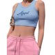 thumbnail image 1 of TRKIYQC 7 colores verano mujer carta bordado Crop Top moda Casual sin mangas Rosa tanques deportes Camis ropa femenina 2022, vida diaria TRKIYQC moderno, 1 of 5