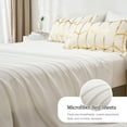 thumbnail image 6 of Davulos Twin Comforter Set White,5 Pieces Bed in a Bag Geometric Bed Sets Luxury Golden Stripe Bedding Set with Comforters,Sheets,Pillowcases & Shams, 6 of 9