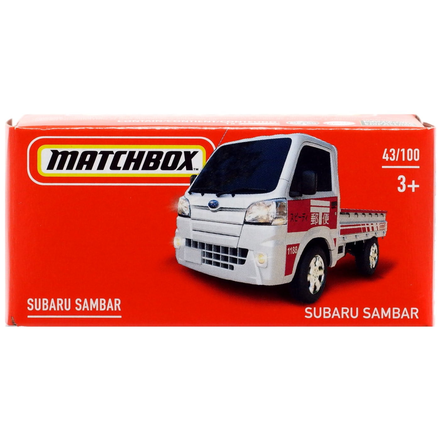 2022 Matchbox Power Grabs #43 Subaru Sambar BIANCO | ROSSO | FSB - Foto 2