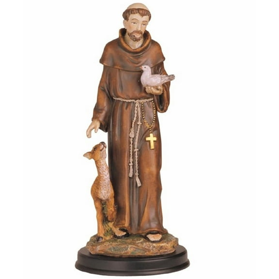 FC Design 12"H Saint Francis Statue St. Francis of Assisi Holy Figurine Religious Decoration