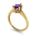 thumbnail image 2 of 1 ct Marquise Cut Natural Amethyst Solitaire Engagement Ring for Women in 18K Yellow Gold, 2 of 5
