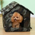 thumbnail image 4 of Impermeable Oxford Dog Cat Kennel Bed Sleep Tent House (Camuflaje verde S) Likrtyny Oficina Multiescena Multifunción, 4 of 7