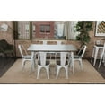 thumbnail image 5 of Oregon Industrial-Farmhouse Stackable Dining Chair in Vintage White and Espresso by LumiSource - Set of 2, 5 of 13