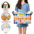 thumbnail image 5 of Yayeee Foldable Storage Basket for Shelves with Handles Waterproof Cloth Bins, Yellow Circles, 5 of 7