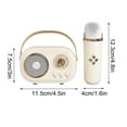 thumbnail image 2 of Xecvkr Mini Karaoke Machine Bluetooth Retro Microphone Set Cute Handheld Portable Speaker Kids Adults Wireless 4.3x3.1x2in 1pc, 2 of 6