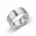 thumbnail image 1 of Unique Men 4-color Rose Gold Titanium Steel Ring Letter DAD Ring, 1 of 6