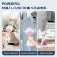 thumbnail image 5 of Steamer for Clothes, 1500W Fast Heat Up Handheld Garment Steamer, Portable Travel Clothing Fabric Steamer with Upgraded Nozzle and 260ml Water Tank (Light Pink), 5 of 6