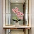 thumbnail image 5 of Artificial Phalaenopsis Orchid Bonsai Potted Plant Silk Flower Arrangement Realistic Home Decor Desktop Office Wedding Centerpiece Maintenance Free Floral Display Indoor Outdoor Decor, 5 of 6