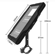 MJMJ Plus 16 Waterproof Phone Holder Full Sealed Touch Screen Bike Mount Phone Case Cover for Cellphone GPS etc Black