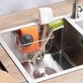thumbnail image 4 of Juego de organizadores de acero inoxidable: soporte para esponjas, escurridor de platos, toallero de cocina y almacenamiento., 4 of 6