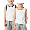 thumbnail image 3 of Teylalorva Boys Tank Tops 2PC Cotton Breathable Crew Neck Sleeveless Kids Casual Summer Soft Underwear 2PC Pink Size 4, 3 of 9