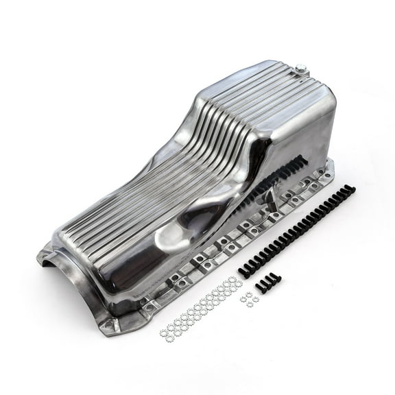Speedmaster PCE300.1090.01 Compatible with Chevy BBC 454 2Pc Gen 4 1965 - 1990 Polished Finned Aluminum Oil Pan