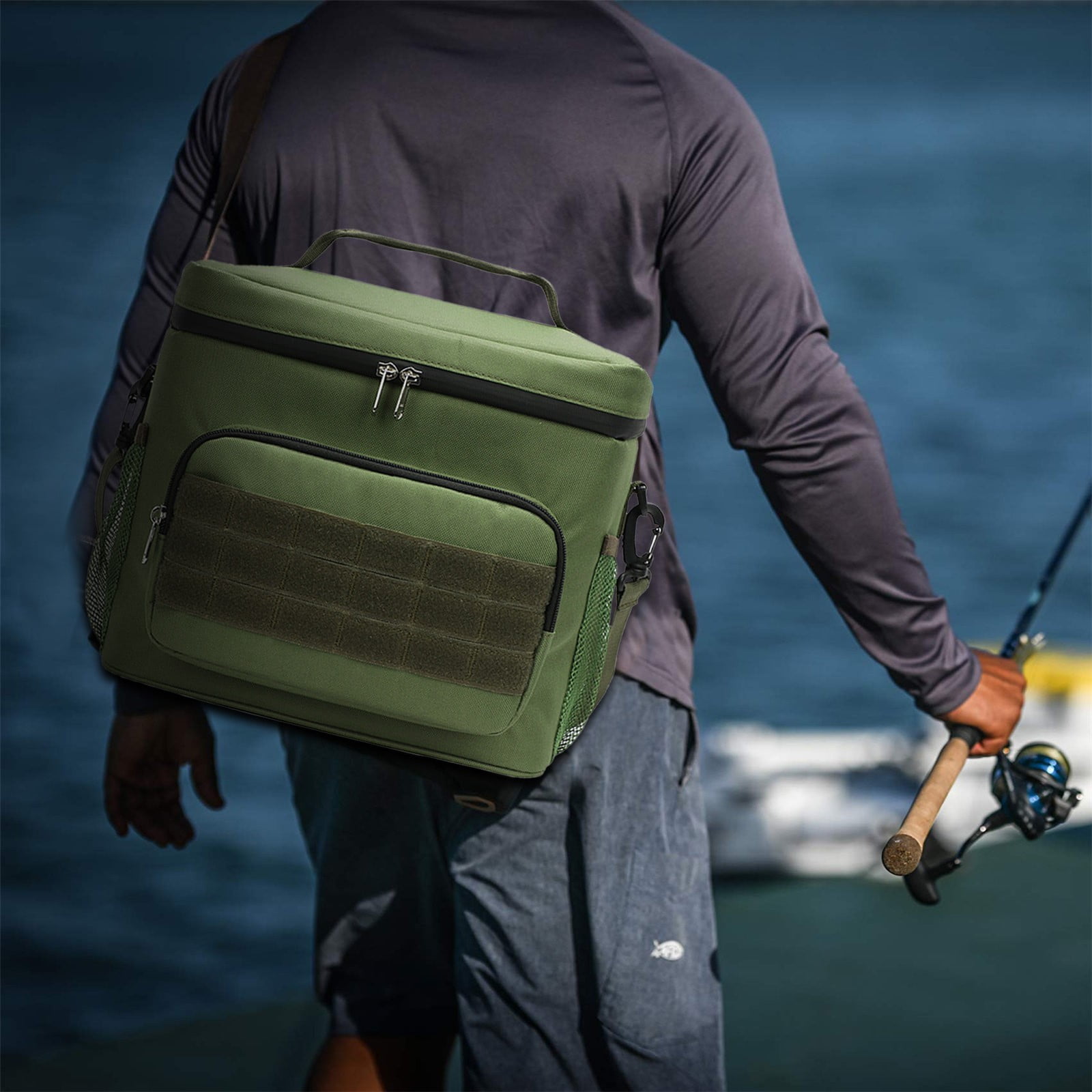 Mfigree 2024 New Tackle Bag Fishing Tackle Bag With Moulded Base Tackle Storage Bags for Anglers for All Your Fishing Gear and Tools