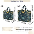 thumbnail image 2 of FORMRS Womens Corduroy Tote Bag Crossbody Shoulder Handbag with Pocket, Green Dragon Flowers, 2 of 7