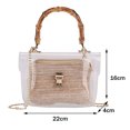 thumbnail image 4 of Bolso bandolera de moda Bolsos de mano para mujer con bolsa exterior transparente (caqui) Likrtyny Para Estrenar, 4 of 9