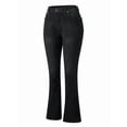 thumbnail image 3 of Boot Cut Jeans for Women Mid Waist Tummy Control Trendy Flare Jeans Straight Denim Pants Black S, 3 of 6