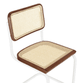 thumbnail image 3 of Breuer Chair Company Marcel Breuer B32 Cesca Cane Cantilever Side Chair w/ White Steel Frame Walnut Wood & Natural Cane (Made in Italy) by Furnish Theory, 3 of 15