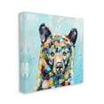 thumbnail image 3 of Blue Toned Modern Bear Animals & Insects Painting Gallery Wrapped Canvas Print Wall Art, 3 of 7
