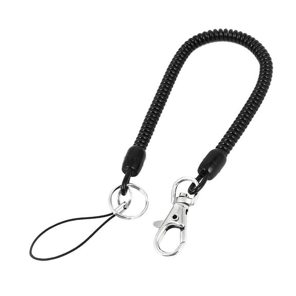 Unique Bargains Coil Spring Keychain Spiral Fishing Lanyard Cord with Lobster Clasp