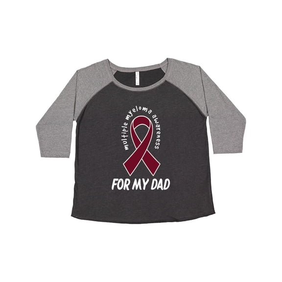 Inktastic Multiple Myeloma Awareness Ribbon For Dad Women's Plus Size T-Shirt