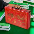 thumbnail image 4 of Chinese Mahjong Box Traditional Mahjong Tiles Storage Box Empty Rectangle Storage Box, 4 of 6