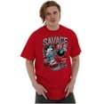 thumbnail image 5 of The Smurfs Kanji Keep Pushin Savage Men's Graphic T Shirt Tees Brisco Brands L, 5 of 6