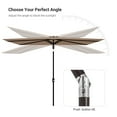 thumbnail image 2 of Sonerlic 10x 6.5ft Outdoor Patio Market Table Umbrella with Steel Frame for Yard, Poolside and Deck,Taupe, 2 of 7