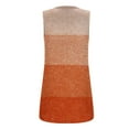 thumbnail image 4 of UPPADA Womens Square Collar Tank Top Ruffled Color Block Striped Tank Tees Summer Casual Loose Fit Sleeveless Shirt Square Neck Tank Top Casual Flowy Beach Tops Womens Clearance Tops Orange,XXL, 4 of 6