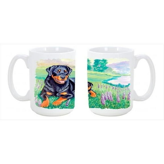 Rottweiler Dishwasher Safe Microwavable Ceramic Coffee Mug 15 oz.