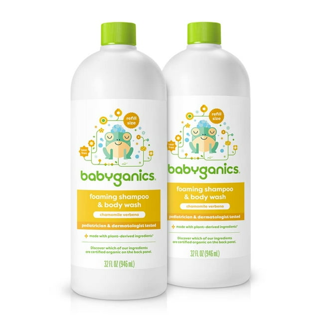 Recambio de champú y gel de baño Babyganics Chamomile Verbena