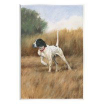 Stupell Industries Pointer Dog in Field Animals & Insects Painting Unframed Art Print Wall Art, 13 x 19